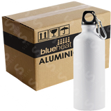 Botella de aluminio 600ml Deportiva color blanco (Caja de 12) Blue Heat