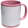 Taza De 11 Oz Rosa Con Recuadro Blanco