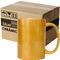 Taza de cerámica dorada y plateada. Reforzada (Caja de 36 pzas) Blue Heat