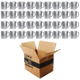 Taza de cerámica dorada y plateada. Reforzada (Caja de 36 pzas) Blue Heat