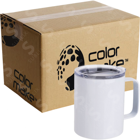 Taza de Acero 300ml Coffee Tipo Camper Chico  Blanco (Caja de 12) Color Make