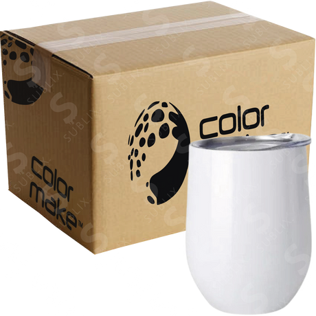 Vaso de Acero 300ml Tipo Vinero Blanco  (Caja de 12) Color Make