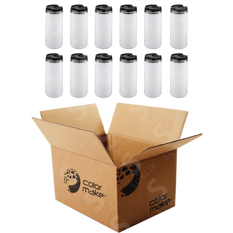 Vaso de Acero 450ml Tipo Starbooks Blanco (Caja de 12) Color Make