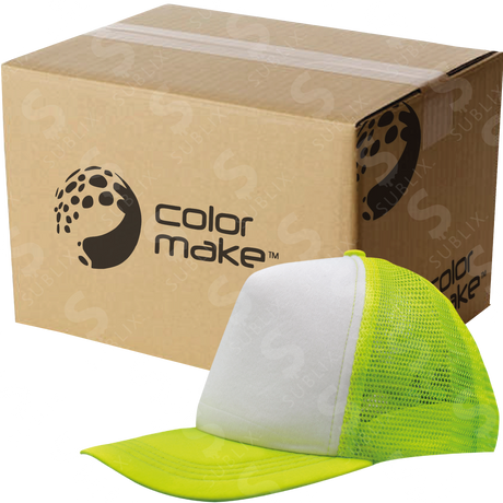 Gorras Trucker de Adulto  Amarillo Neón (Caja de 50) Color Make