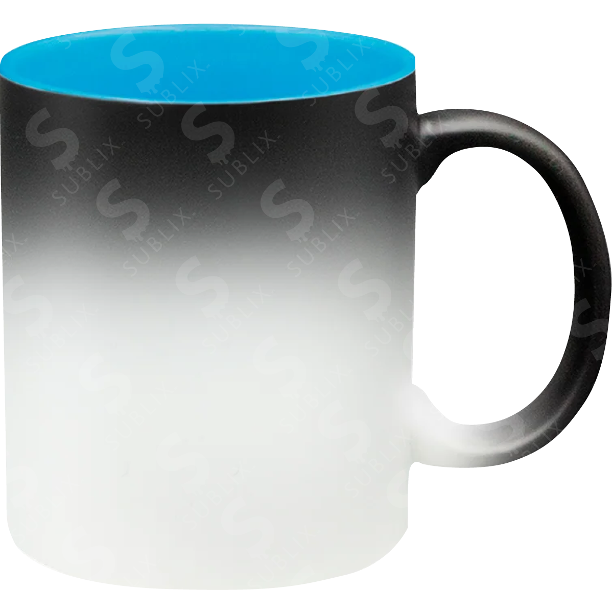 Taza de cerámica 11oz Mágica Color Negro Interior De Colores