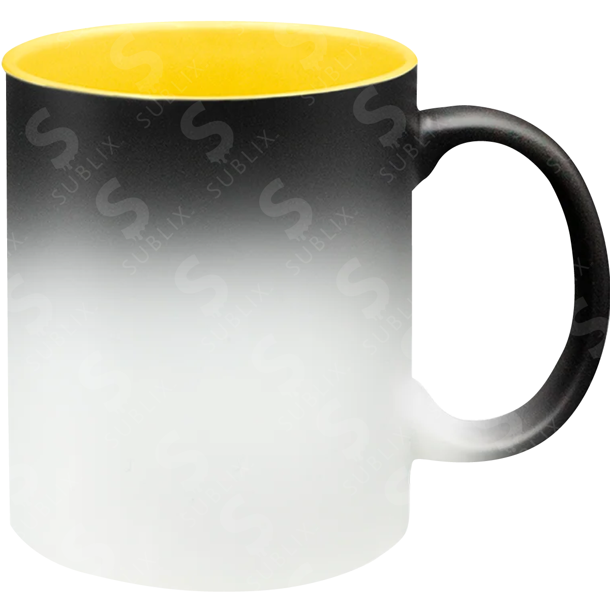 Taza de cerámica 11oz Mágica Color Negro Interior De Colores