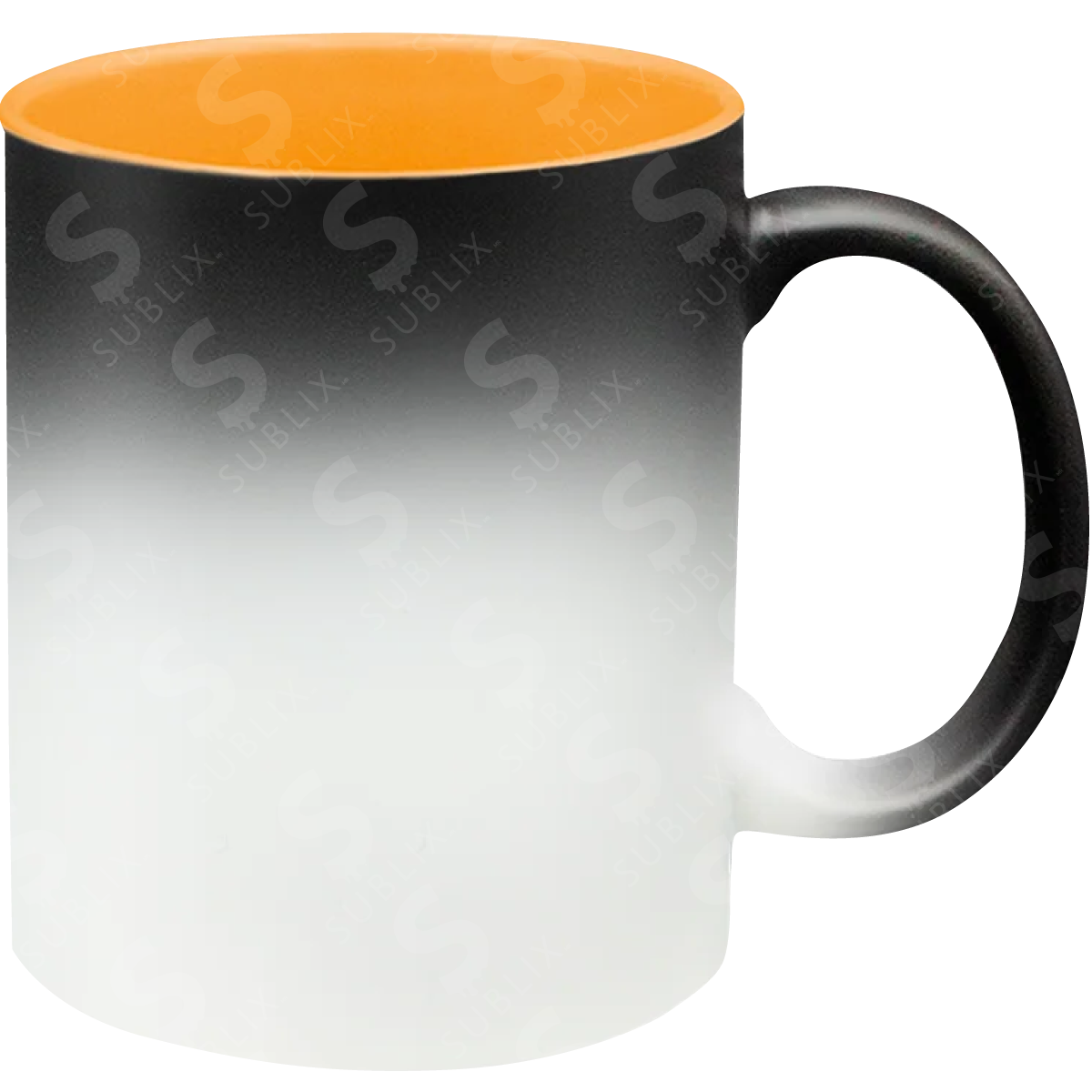 Taza de cerámica 11oz Mágica Color Negro Interior De Colores