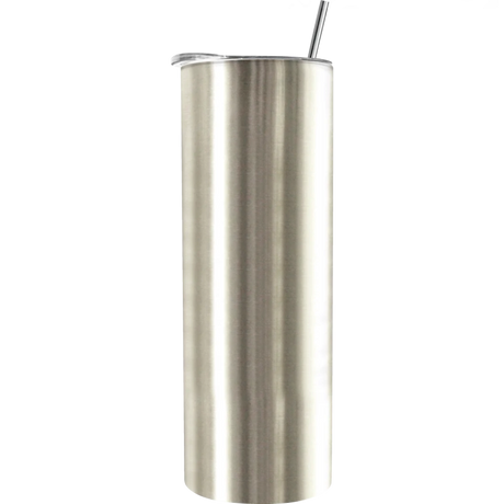 Vaso de Acero 20 oz. Cabos con Popote (Caja de 5 )