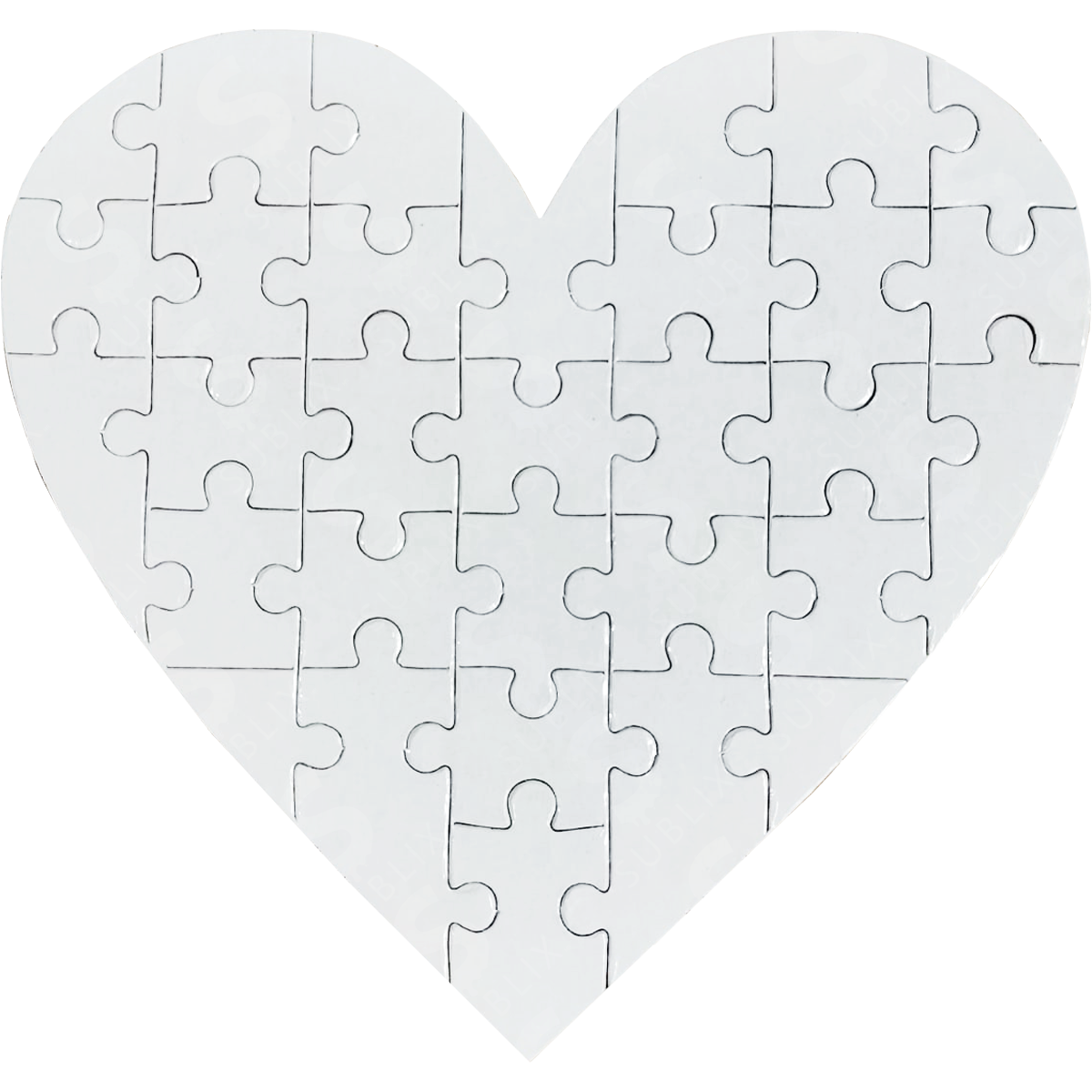Rompecabezas Cartón Corazón 31 Pcs Blanco