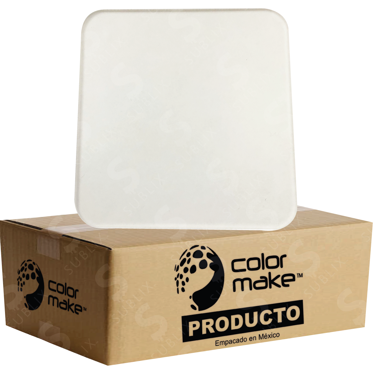 Portavasos ACRISUB HD Blanco 3mm (Caja con 25 pzas) Color Make