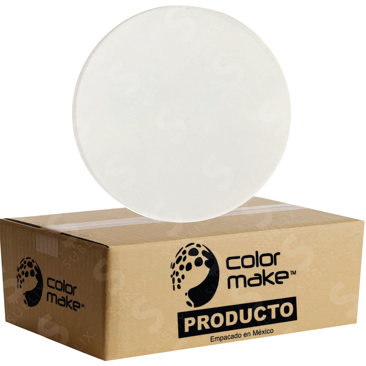 Portavasos ACRISUB HD Blanco 3mm (Caja con 25 pzas) Color Make