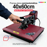 Serie Pro 2.0 Cayman Prensa plana semiautomática 110V. Color Make - 40x60cm
