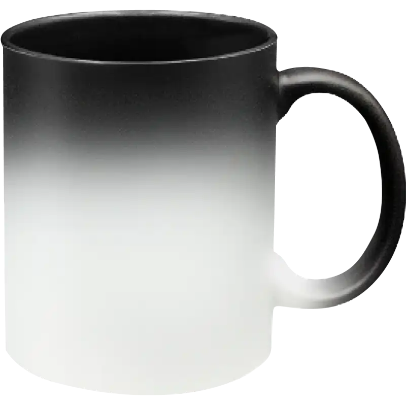 Taza de cerámica 11oz Mágica Color Negro Interior De Colores  (Caja de 6)