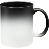 Taza de cerámica 11oz Mágica Color Negro Interior De Colores  (Caja de 6)