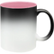 Taza de cerámica 11oz Mágica Color Negro Interior De Colores  (Caja de 6)
