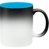 Taza de cerámica 11oz Mágica Color Negro Interior De Colores  (Caja de 6)