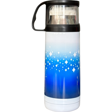 Termo Vaso de acero con taza 500ml Weekend blanco (Caja de 5)