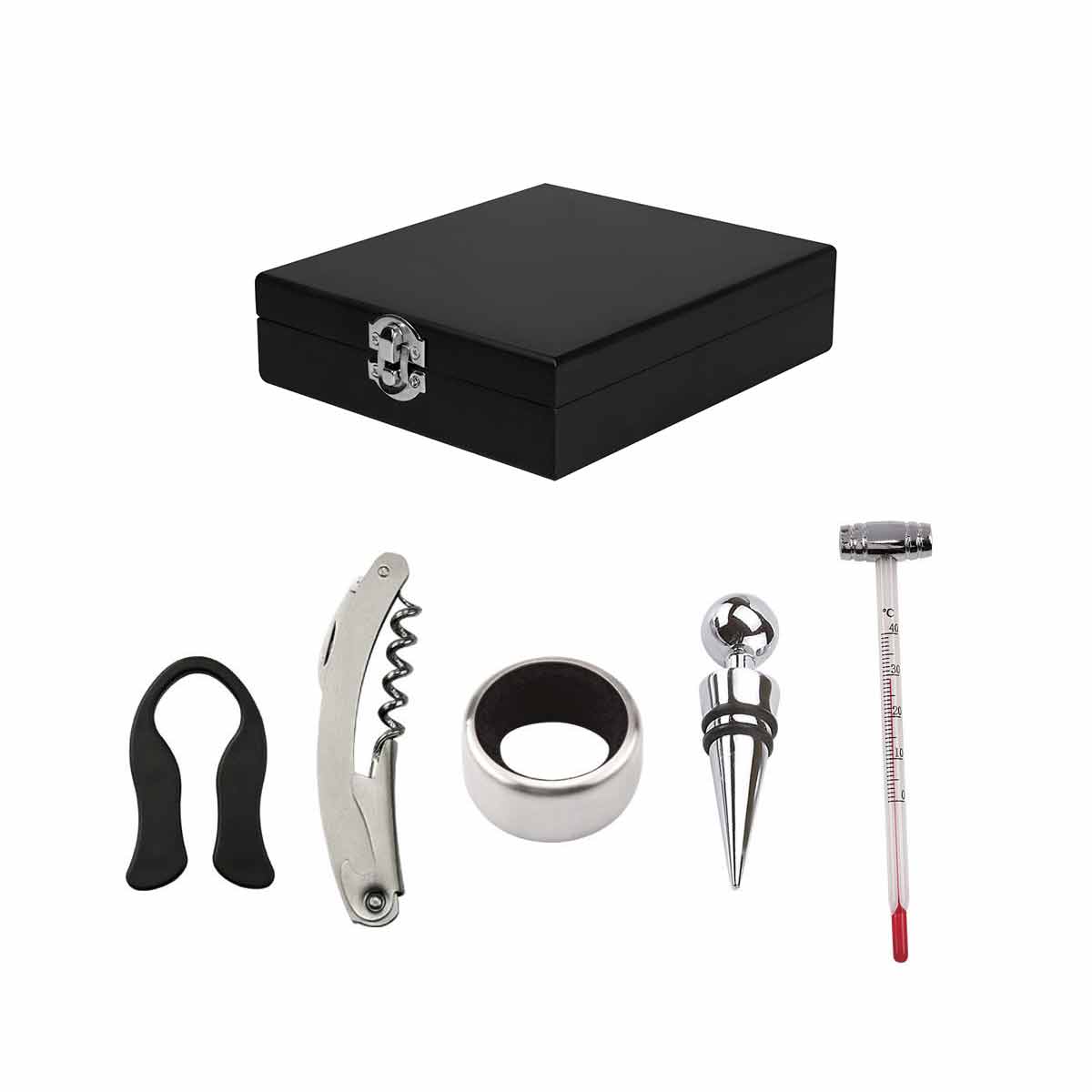 SET PARA VINOS MEDITERRÁNEO - NEGRO