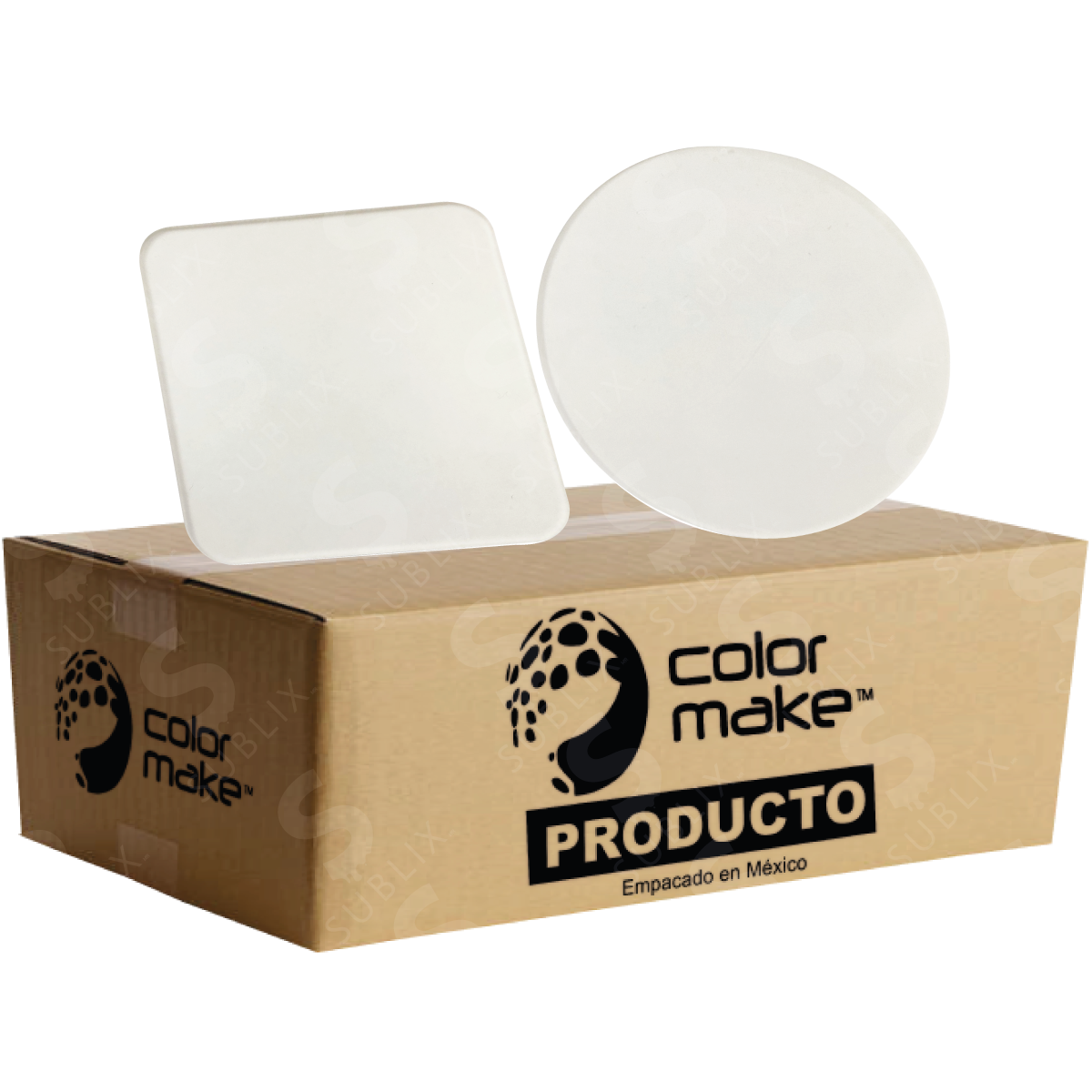 Portavasos ACRISUB HD Blanco 3mm (Caja con 25 pzas) Color Make