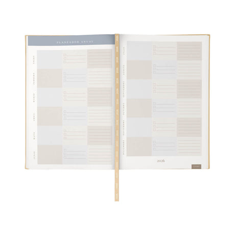 AGENDA DIARIA CLÁSICA 2026 - BEIGE