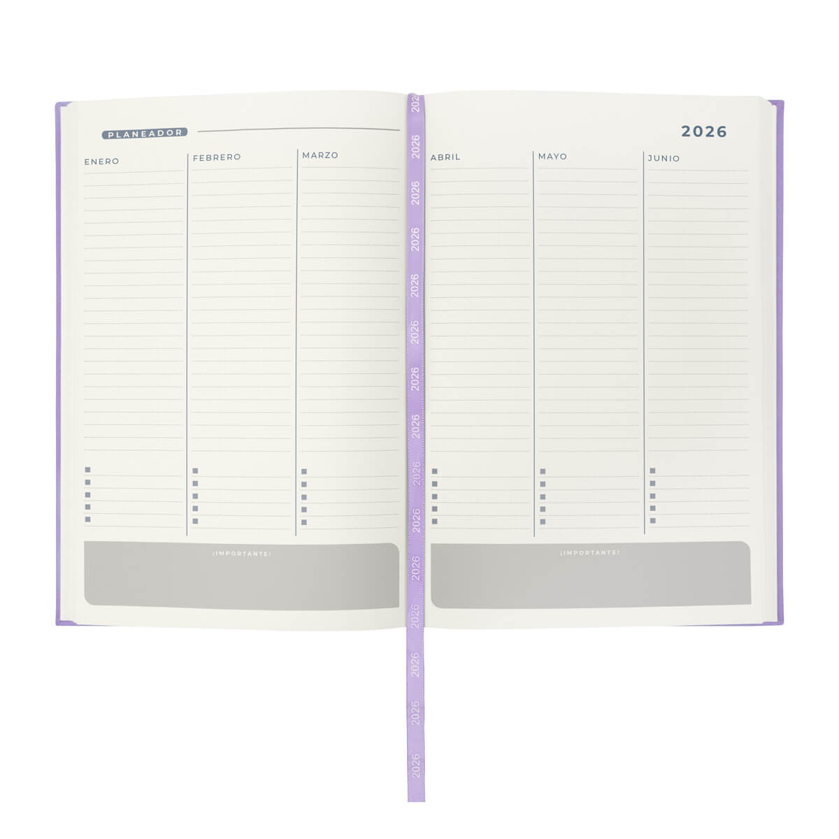 AGENDA DIARIA TERRA 2026 - MORADO