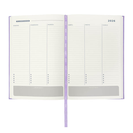 AGENDA DIARIA TERRA 2026 - MORADO
