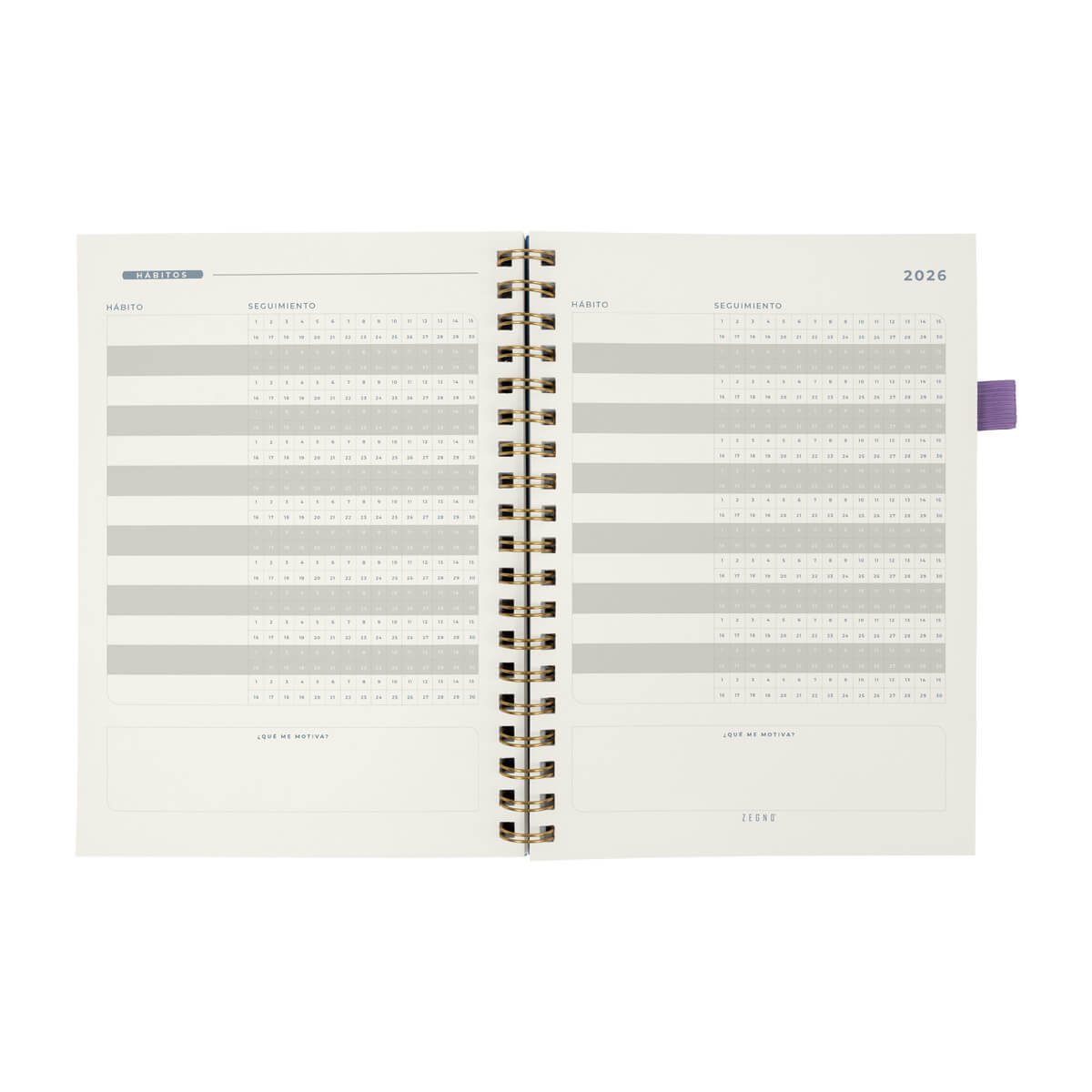 AGENDA SEMANAL TERRA 2026 - MORADO