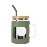 CILINDRO DE VIDRIO MASON - VERDE