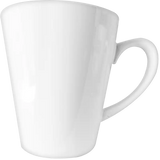 Taza de cerámica 12oz Blanca  Reforzada Cónica (Caja de 36) Blue Heat