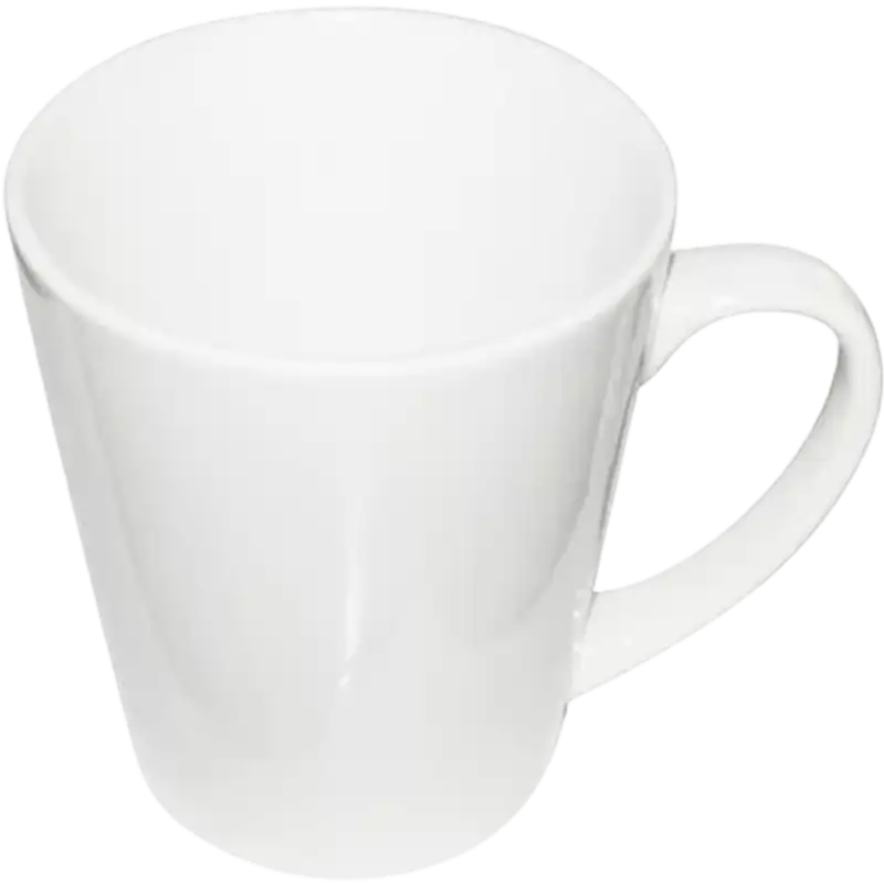 Taza de cerámica 12oz Blanca  Reforzada Cónica (Caja de 36) Blue Heat
