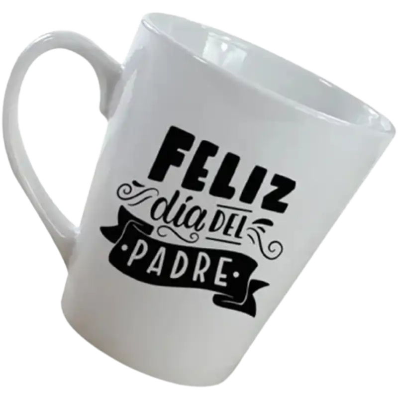 Taza de cerámica 12oz Blanca  Reforzada Cónica (Caja de 36) Blue Heat