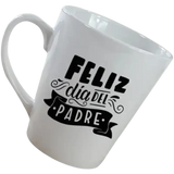 Taza de cerámica 12oz Blanca  Reforzada Cónica (Caja de 36) Blue Heat
