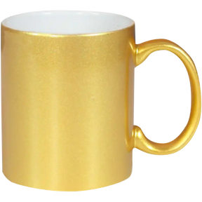 Taza de cerámica dorada y plateada. Reforzada (Caja de 36 pzas) Blue Heat | Plateada | SKU BAARFSP036011OSV | Blue Heat