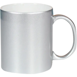 Taza de cerámica dorada y plateada. Reforzada (Caja de 36 pzas) Blue Heat