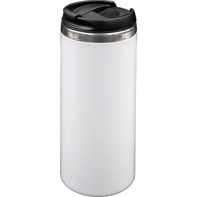 Vaso de Acero 450ml Tipo Starbooks Blue Heat | Blanco | Caja de 12 piezas | SKU BABVSSB012450MWH | Blue Heat