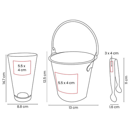 SET DE BAR GLASE