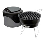 ASADOR CON HIELERA CAMPING - NEGRO