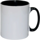 Taza de cerámica 11oz Blanca Interior y asa de colores (Caja de 36) Color Make