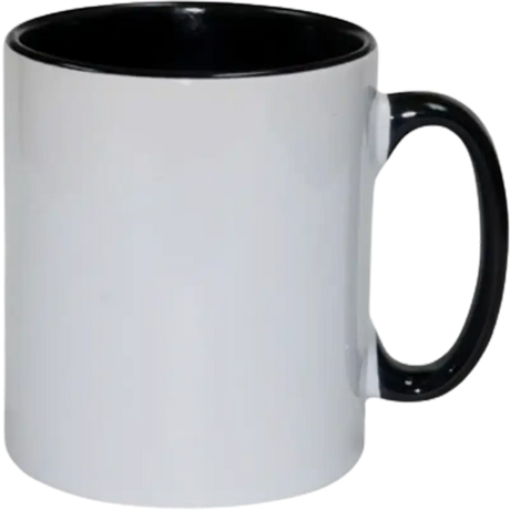 Taza de cerámica 11oz Blanca Interior y asa de colores (Caja de 36) Color Make