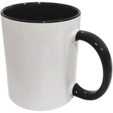 Taza de cerámica 11oz Blanca Interior y asa de colores (Caja de 36) Color Make
