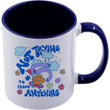 Taza de cerámica 11oz Blanca Interior y asa de colores (Caja de 36) Color Make
