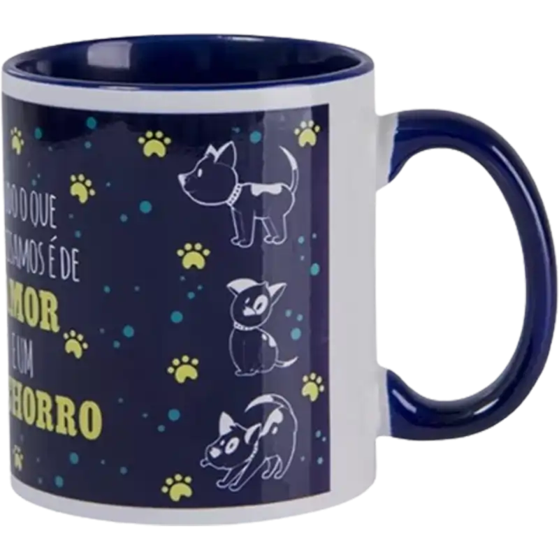 Taza de cerámica 11oz Blanca Interior y asa de colores (Caja de 36) Color Make