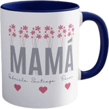 Taza de cerámica 11oz Blanca Interior y asa de colores (Caja de 36) Color Make