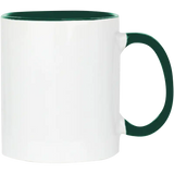 Taza de cerámica 11oz Blanca Interior y asa de colores (Caja de 36) Color Make