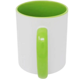 Taza de cerámica 11oz Blanca Interior y asa de colores (Caja de 36) Color Make