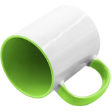Taza de cerámica 11oz Blanca Interior y asa de colores (Caja de 36) Color Make