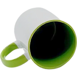 Taza de cerámica 11oz Blanca Interior y asa de colores (Caja de 36) Color Make