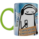 Taza de cerámica 11oz Blanca Interior y asa de colores (Caja de 36) Color Make