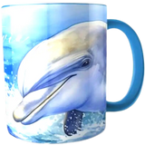 Taza de cerámica 11oz Blanca Interior y asa de colores (Caja de 36) Color Make