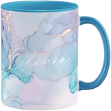 Taza de cerámica 11oz Blanca Interior y asa de colores (Caja de 36) Color Make